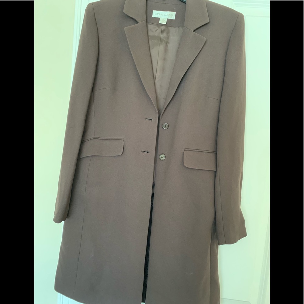 Long chocolate brown blazer